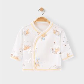 Cotton Cartoon Baby Half Back Clothes Top Boneless Top Warm Breathable String (Option: Rabbit back coatcoat-52cm)