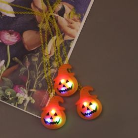 Halloween props gift glowing ring pumpkin lantern (Option: 12 pumpkin necklaces)