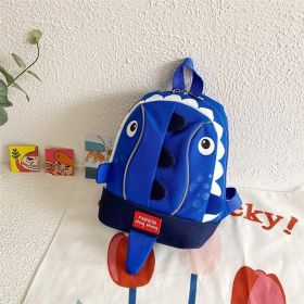 Fashionable And Simple Children's Small Dinosaur Backpack (Option: Dark Blue-S)