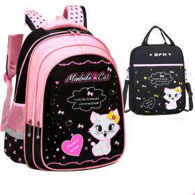 Kids School Cute Cat Print Backpack (Option: Small with tuition bag)