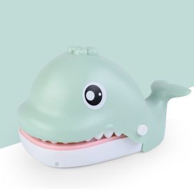 Little Cute Pet Finger Whale Trick Desktop Toy Parent-child Interaction (Option: Biting Whale Green)