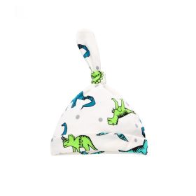 Thin Cotton Printed Baby Hat (Option: Green dinosaur)