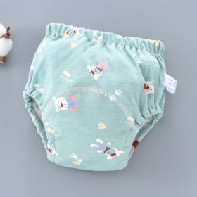 Baby Training Pants Washable 6-layer Gauze Diaper Cover (Option: Green Bear-L Code-5PCS)