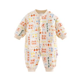 Warm Jumpsuit Newborn Cotton Crawling Suit (Option: Peace and Joy-59cm)