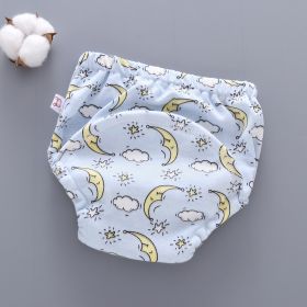 Baby Training Pants Washable 6-layer Gauze Diaper Cover (Option: Moon-M Code-5PCS)