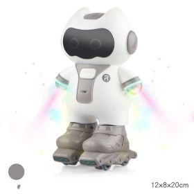 Electric Dancing Robot Multifunctional Smart Toys With Lights And Music (Option: 9Gray)