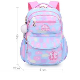 The New Korean Style Schoolbag For Primary School Students Is sSweet And Cute (Option: Iridescent blue-46x19x31cm)