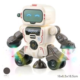 Electric Dancing Robot Multifunctional Smart Toys With Lights And Music (Option: 1Brown)