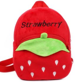 Baby Backpack Plush Toy Cartoon Bag (Option: Strawberry)