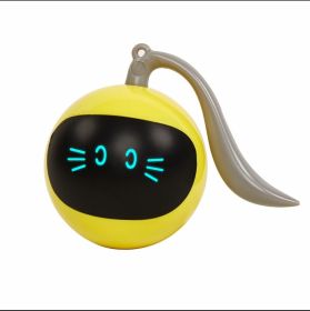 FOS Magic Ball Pet Electric Intelligent Cat Teaser (Option: Yellow-USB)