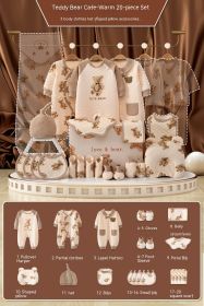 Newborn Gift Box Newborn Baby Meeting Etiquette Clothes Suit (Option: Warm 20 Pieces-59cm)