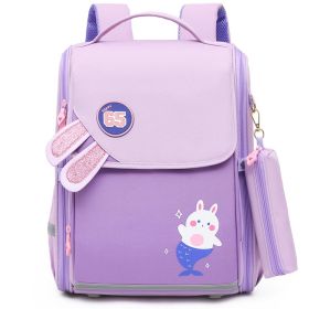 Children's Schoolbag Female Decompression And Weight Loss (Color: Purple)