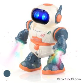 Electric Dancing Robot Multifunctional Smart Toys With Lights And Music (Option: 4Blue Orange)