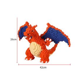 Pokemon Compatible Building Blocks Pikachu Toy Fire Dragon Fat Ding DIY Diamond Blocks And Pokemon Brick Toy Gifts (Color: JM-8665)