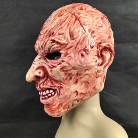 Halloween Freddy Krueger Horror Mask Realistic Adult Party Costume Deluxe Halloween Mask Scary Carnival Cosplay Props (Color: short)