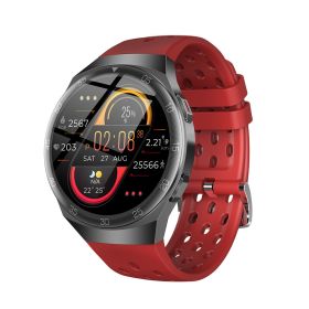 MT68 smart watch multi sport mode IP68 waterproof heart rate monitoring red light blood oxygen telephone information reminder (colour: red)