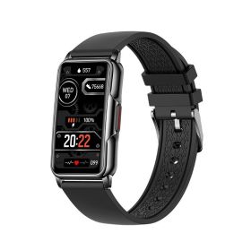 H80 smart bracelet 1.47 inch screen sports smart bracelet Bluetooth watch is applicable to Apple watch (colour: Black English)