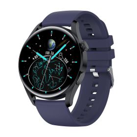 2022 T33S smart watch Bluetooth call temperature heart rate blood pressure oximeter step music control detection (colour: navy blue)