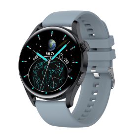 2022 T33S smart watch Bluetooth call temperature heart rate blood pressure oximeter step music control detection (colour: sky blue)