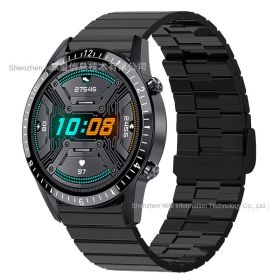 I9 smart watch Bluetooth hands-free call explosion heart rate blood pressure blood oxygen sleep monitoring watch (colour: Slub steel black)