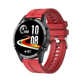 I9 smart watch Bluetooth hands-free call explosion heart rate blood pressure blood oxygen sleep monitoring watch (colour: Red tape)