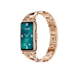 H80 smart bracelet 1.47 inch screen sports smart bracelet Bluetooth watch is applicable to Apple watch (colour: Gold Bracelet)