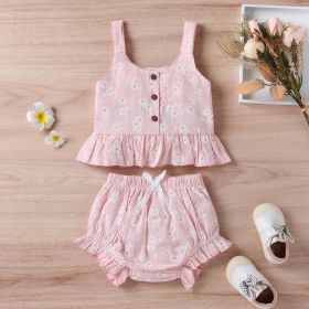 Baby Girl Floral Print Ruffle Hem Design Tops Combo Shorts Sets (Size/Age: 100 (2-3Y))