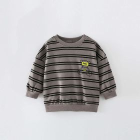 Baby Boy Bear And Striped Pattern Long Sleeve Sweatshirt (Size/Age: 100 (2-3Y))