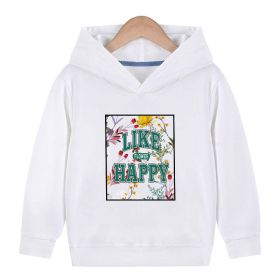 Baby Floral And Slogan Print Pattern Soft Cotton Hoodies (Size/Age: 90 (12-24M))