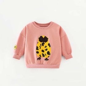 Baby Girl Cartoon Animal Pattern Solid Color Lovely Hoodie (Size/Age: 110 (3-5Y))