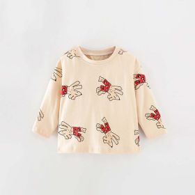 Baby Cartoon Dog Pattern Solid Color Cute Shirt In Autumn (Size/Age: 110 (3-5Y))