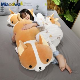 40-80cm Giant Size Cute Corgi Dog Plush Toys Stuffed Animal Puppy Dog Pillow Soft Lovely Doll Kawaii Christmas Gift for Kids (Height: 65cm)