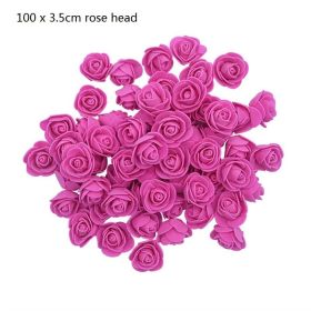 1Pc Polystyrene Styrofoam Foam Heart Rose Bear Crafts For Birthday Party DIY Decoration Wedding Valentines Day Gift (Color: 100pcs rose red)