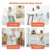 Kids Step Stool Learning Helper with Armrest for Kitchen Toilet Potty Training