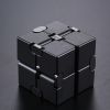 Stress Relief Toy Premium Metal Infinity Cube Portable Decompresses Relax Toys for Adults Men Women