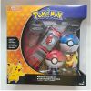 TOMY Pokemon Pokeball Belt Pikachu Pokeball Pocket Monster Deformation Model Toy Set Cosplay Action Doll Model Children's Toys