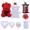 1Pc Polystyrene Styrofoam Foam Heart Rose Bear Crafts For Birthday Party DIY Decoration Wedding Valentines Day Gift