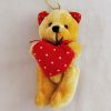 Small Plush Teddy Bear with Heart, Cute Stuffed Animal Toy for Girl Valentines Day