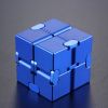 Stress Relief Toy Premium Metal Infinity Cube Portable Decompresses Relax Toys for Adults Men Women