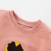 Baby Girl Cartoon Animal Pattern Solid Color Lovely Hoodie