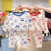 Baby Cartoon Pattern Long Sleeves Shirt Combo Pants Soft Cotton Sets Pajamas