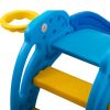 3 in 1 Kids Climber and Slide, Toddler Play Set with Basketball Hoop and Ball, Indoor Outdoor Freestanding Slide for Preschool Boys Girls XH