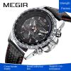 MEGIR Hot Sale Wholesale Waterproof Watch for men Artificial Eyes Decorative Six Needle Sport Watch