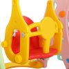 5 in 1 Slide and Swing Playing Set, Toddler Extra-Long Slide with 2 Basketball Hoops, Football, Ringtoss, Indoor Outdoor XH