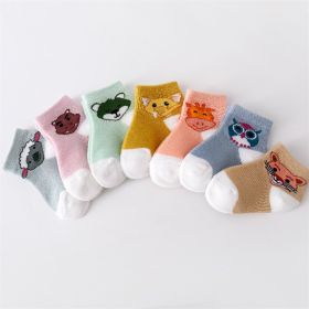 Children's Cute Cartoon Cotton Socks (Option: Color Body-XS)