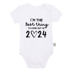 Announced Pregnancy 2024 Newborn Baby Romper Pure Cotton Rompers (Option: PF1035 White-0 3M)