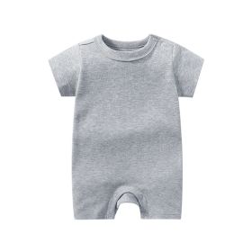 Baby Summer Short Sleeve Boxer Jumpsuit (Option: Gray-73CM)