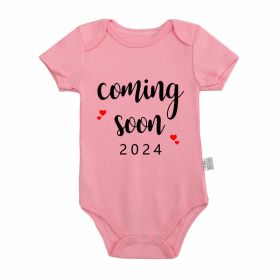 Announced Pregnancy 2024 Newborn Baby Romper Pure Cotton Rompers (Option: PF1062 Pink-3 6M)