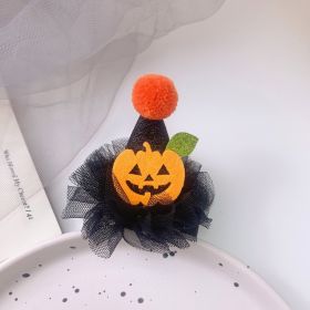 Children's Role Play Halloween Funny Pumpkin Hat Barrettes (Option: Pumpkin Head Gauze Skirt Hat)