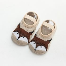 Baby Floor Socks Toddler Early Education Autumn Winter Cotton (Option: Light Coffee Fox-S)